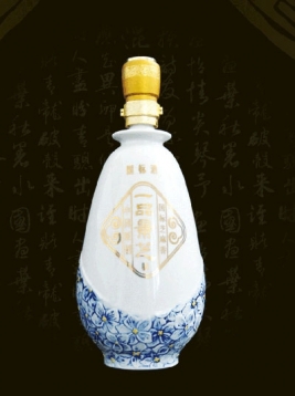 南京藍(lán)花白瓶